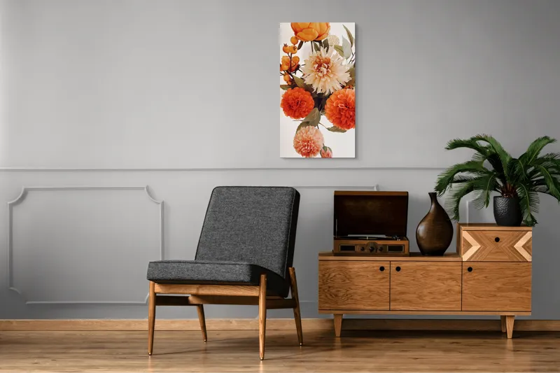 Tablou Canvas cu Cunună de flori autumnale elegante, 50 x 90 cm – poza 8