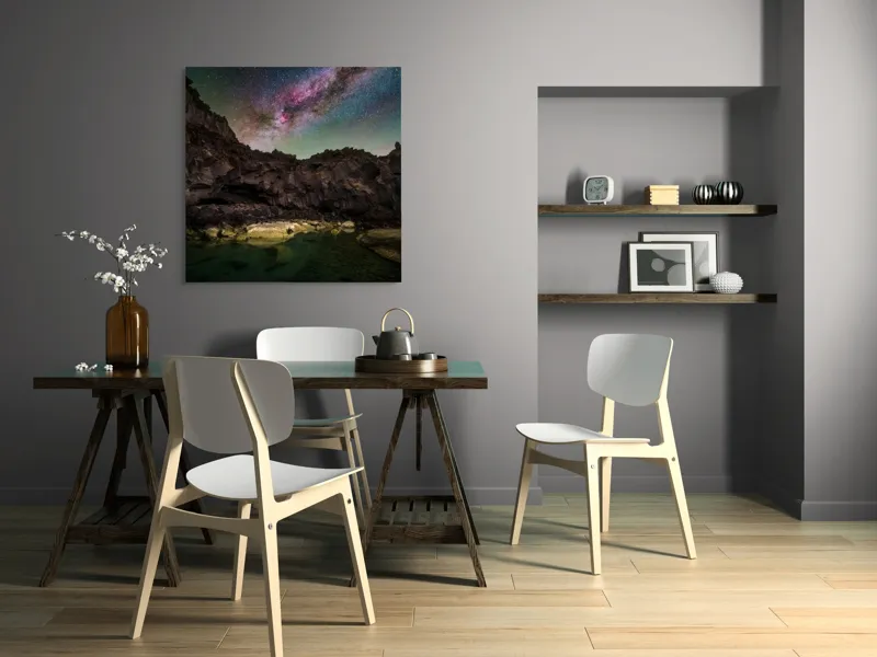 Tablou Canvas, "Odiseea cerului peste stânci stinse", 100 x 100 cm – poza 6