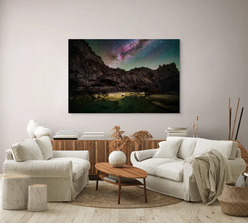 Tablou Canvas, "Odiseea cerului peste stânci stinse", 150 x 100 cm – poza 3
