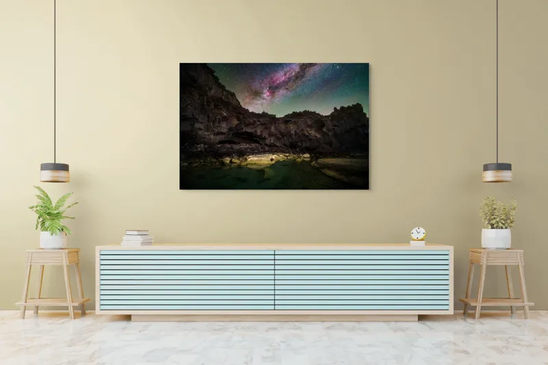 Tablou Canvas, "Odiseea cerului peste stânci stinse", 150 x 100 cm – poza 6