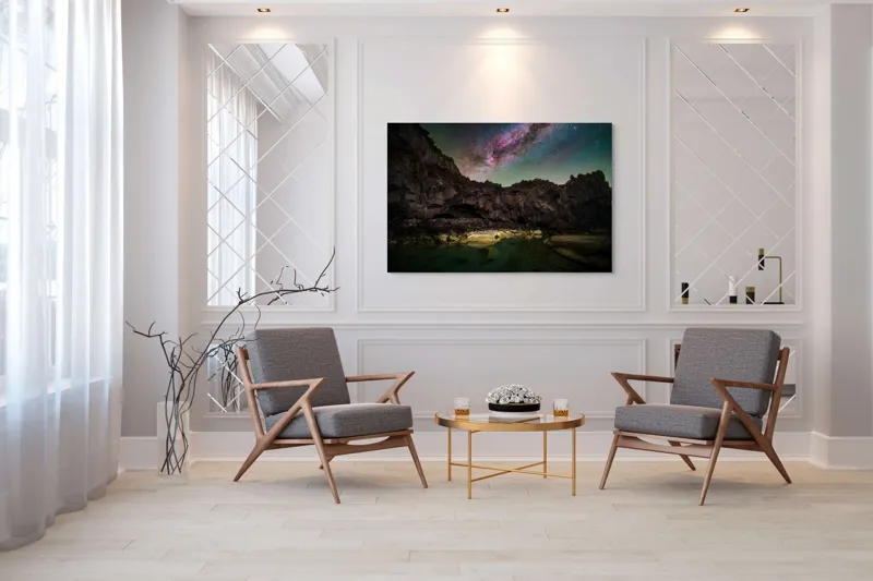 Tablou Canvas, "Odiseea cerului peste stânci stinse", 150 x 100 cm – poza 7