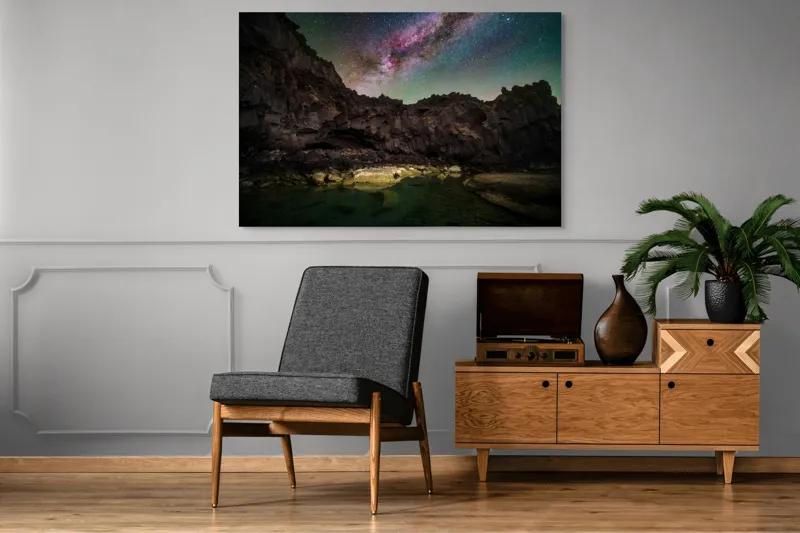 Tablou Canvas, "Odiseea cerului peste stânci stinse", 150 x 100 cm – poza 8