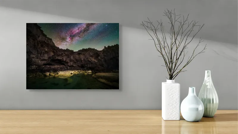 Tablou Canvas, "Odiseea cerului peste stânci stinse", 54 x 39 cm – poza 3