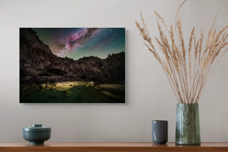 Tablou Canvas, "Odiseea cerului peste stânci stinse", 54 x 39 cm – poza 4