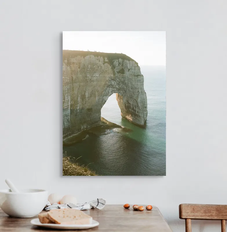 Tablou Canvas Arcada de Piatră și Marea Liniștită Natură Coastă, 50 x 70 cm – poza 3