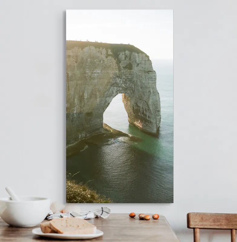 Tablou Canvas Arcada de Piatră și Marea Liniștită Natură Coastă, 50 x 90 cm – poza 3