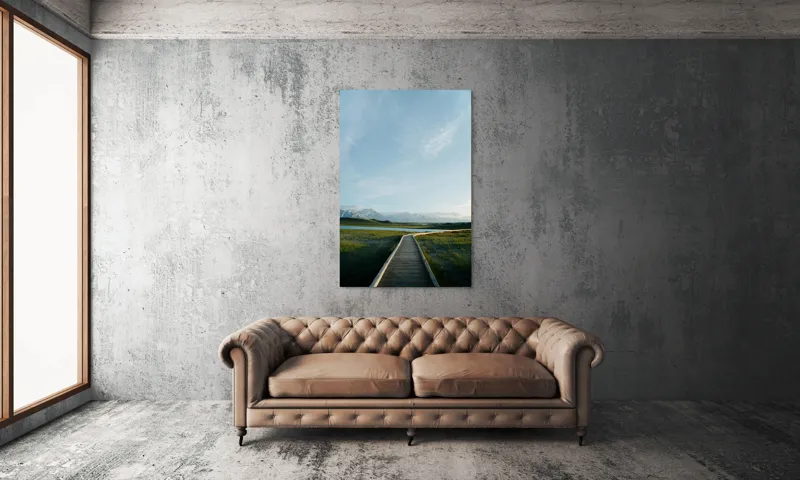 Tablou Canvas Peisaj Alpin Verde cu Munți și Natură, 100 x 150 cm – poza 6