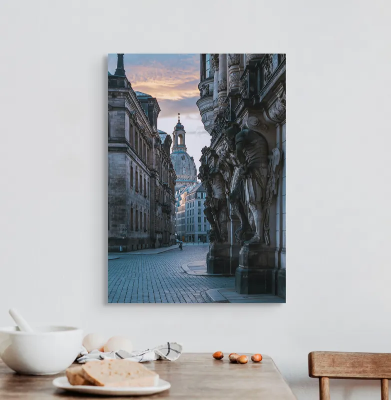 Tablou Canvas Arhitectură Stradă Amurg Cer Oraș, 50 x 70 cm – poza 3
