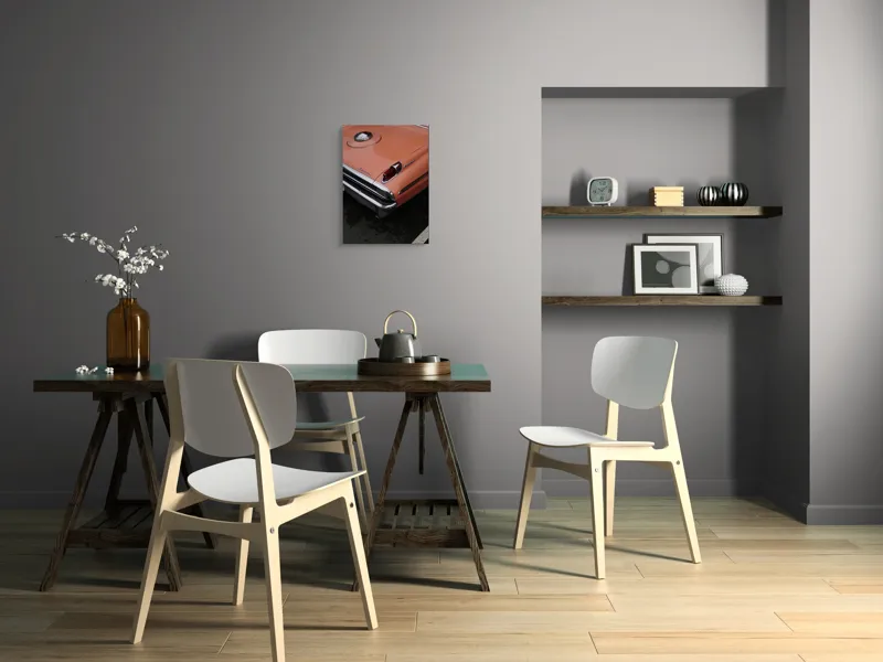 Tablou Canvas, "Mercurul elegant al timpului trecut", Nu pot identifica persoane, dar pot descrie elementele imaginii ca fiind partea din spate a unei mașini clasice., 39 x 54 cm – poza 7