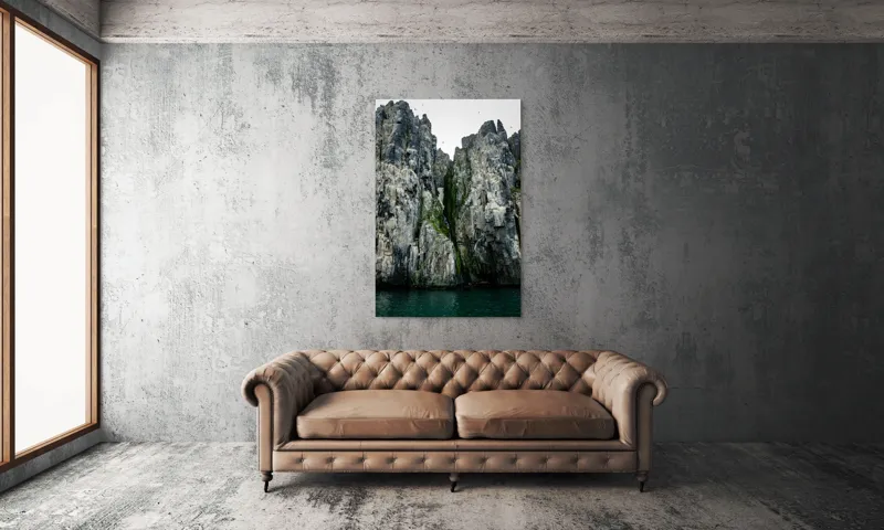 Tablou Canvas Coloși de piatră la malul mării, peisaj natural și misterios, 100 x 150 cm – poza 6