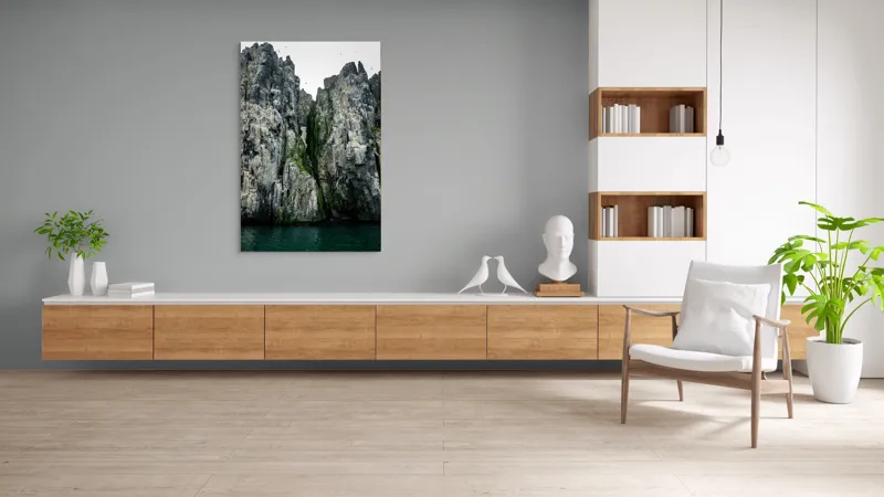 Tablou Canvas Coloși de piatră la malul mării, peisaj natural și misterios, 100 x 150 cm – poza 8