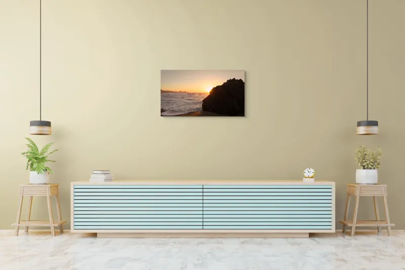 Tablou Canvas, "Soarele îmbrățișând stâncile mării", 90 x 50 cm – poza 5