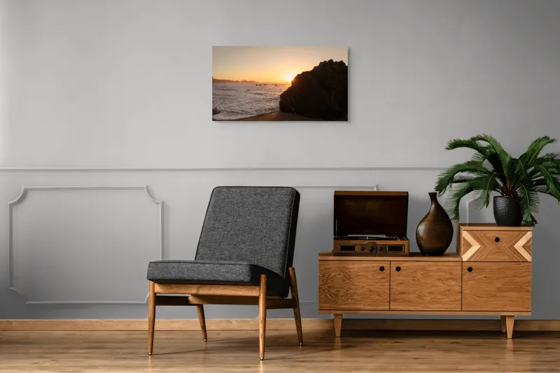 Tablou Canvas, "Soarele îmbrățișând stâncile mării", 90 x 50 cm – poza 6