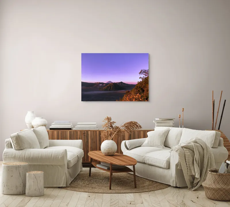 Tablou Canvas, "Amurgul Vioriu al Muntelui Bromo", 100 x 70 cm – poza 3