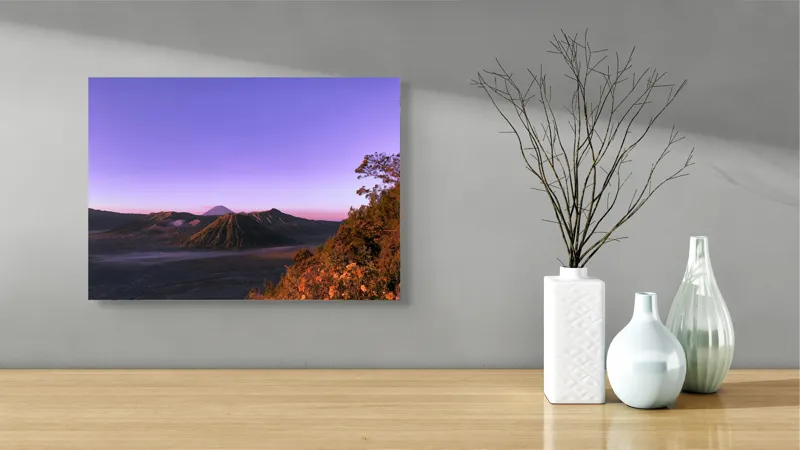 Tablou Canvas, "Amurgul Vioriu al Muntelui Bromo", 54 x 39 cm – poza 3