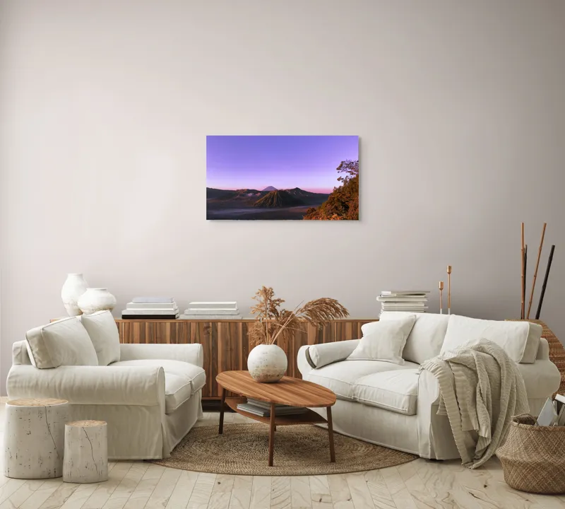 Tablou Canvas, "Amurgul Vioriu al Muntelui Bromo", 90 x 50 cm – poza 4