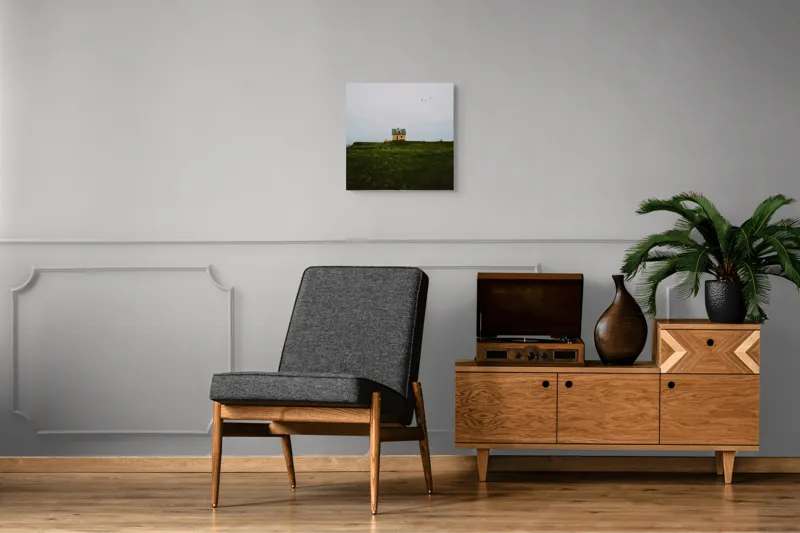 Tablou Canvas, "Căsuța singuratică pe câmp vast", 50 x 50 cm – poza 6