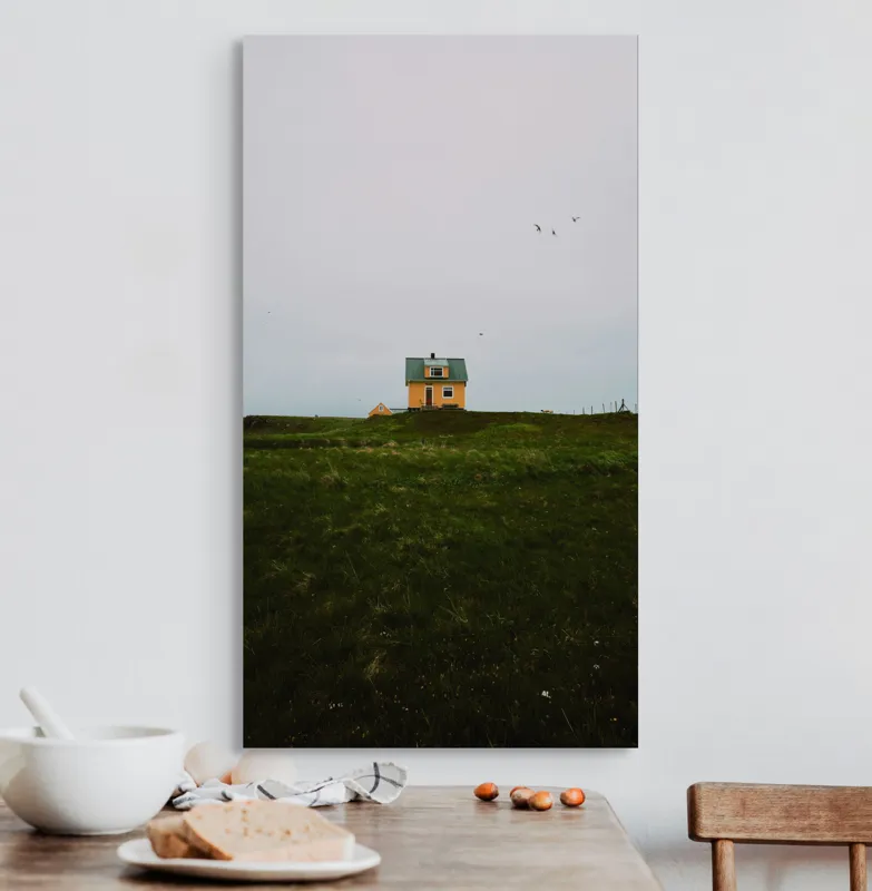 Tablou Canvas, "Căsuța singuratică pe câmp vast", 50 x 90 cm – poza 3