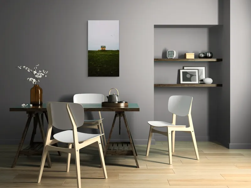 Tablou Canvas, "Căsuța singuratică pe câmp vast", 50 x 90 cm – poza 4
