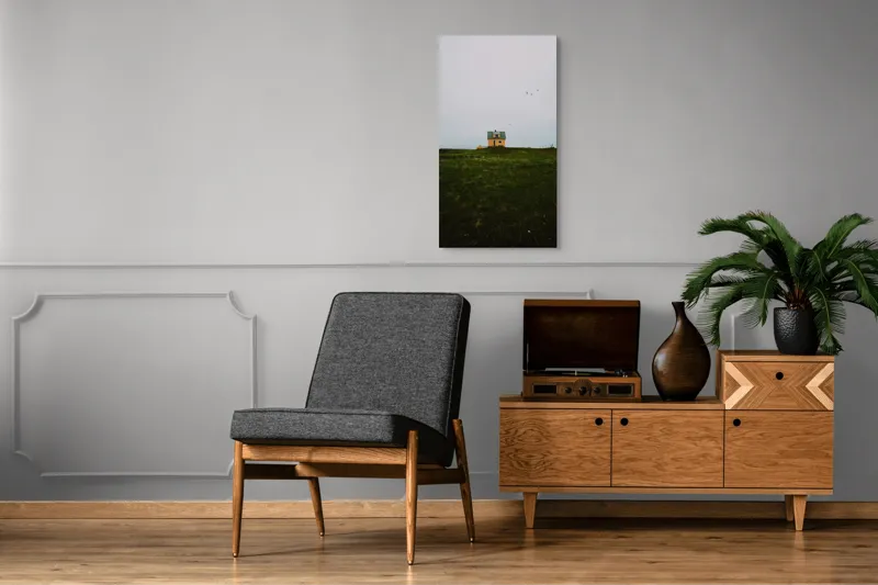 Tablou Canvas, "Căsuța singuratică pe câmp vast", 50 x 90 cm – poza 8