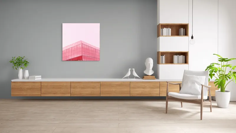 Tablou Canvas, "Geometria viselor în roz пастel", 100 x 100 cm – poza 8