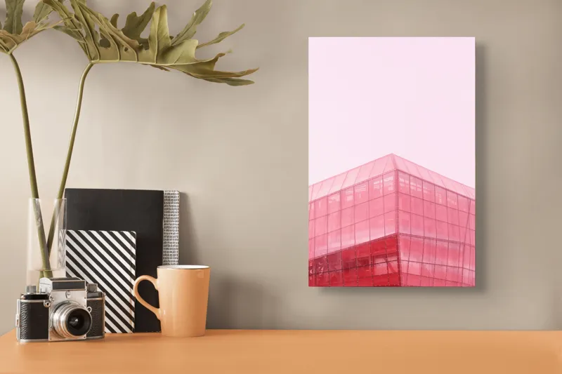 Tablou Canvas, "Geometria viselor în roz пастel", 26 x 39 cm – poza 3