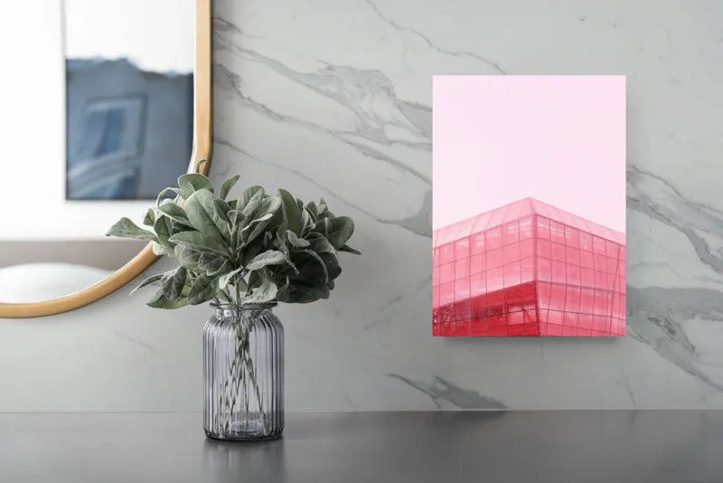 Tablou Canvas, "Geometria viselor în roz пастel", 26 x 39 cm – poza 4