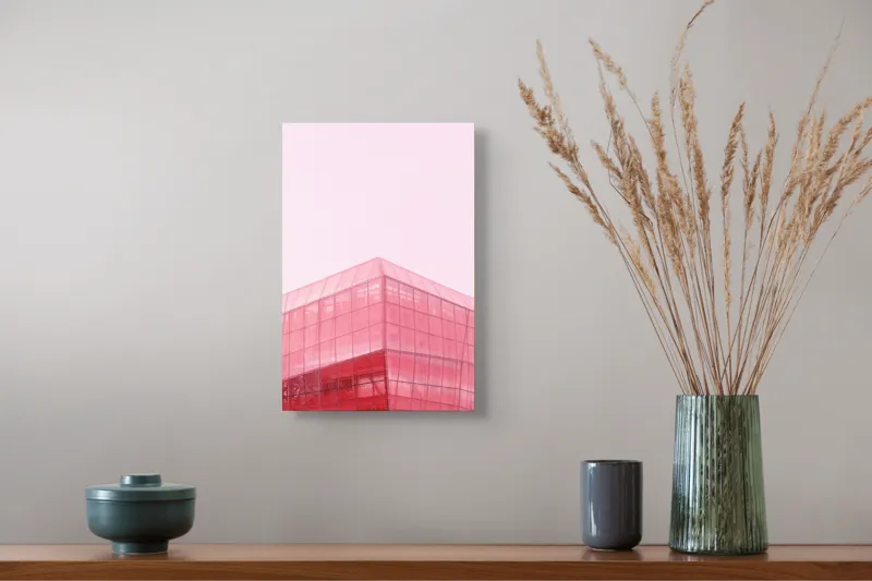Tablou Canvas, "Geometria viselor în roz пастel", 26 x 39 cm – poza 5