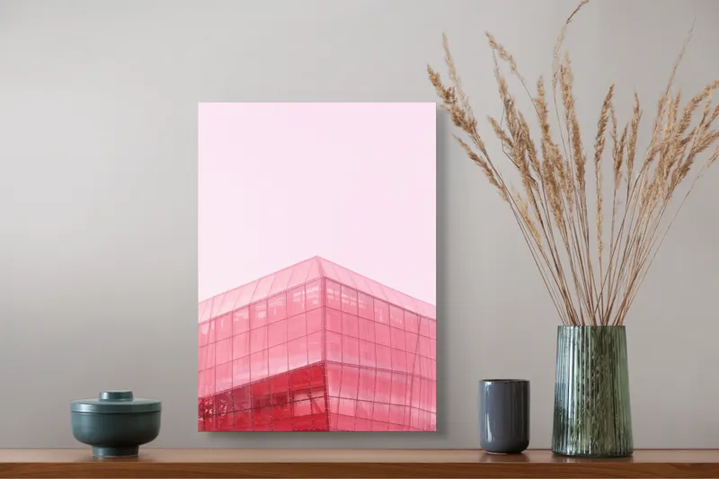 Tablou Canvas, "Geometria viselor în roz пастel", 39 x 54 cm – poza 3