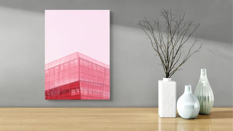 Tablou Canvas, "Geometria viselor în roz пастel", 39 x 54 cm – poza 4