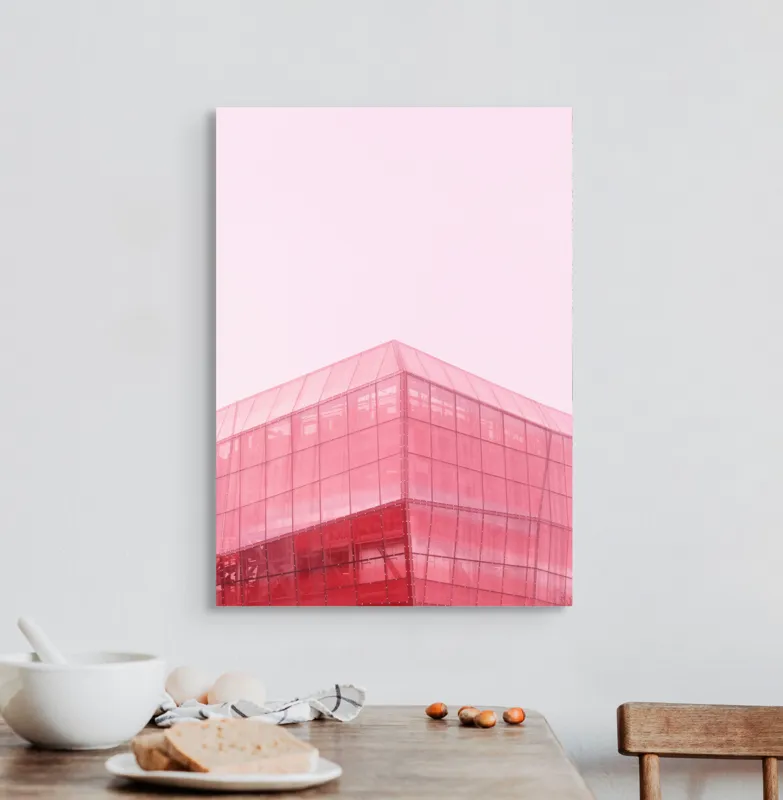 Tablou Canvas, "Geometria viselor în roz пастel", 50 x 70 cm – poza 3
