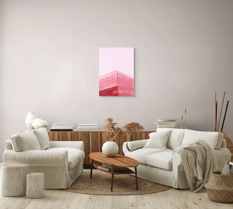 Tablou Canvas, "Geometria viselor în roz пастel", 50 x 70 cm – poza 4