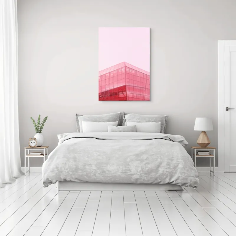 Tablou Canvas, "Geometria viselor în roz пастel", 70 x 100 cm – poza 3