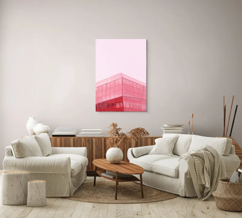 Tablou Canvas, "Geometria viselor în roz пастel", 70 x 100 cm – poza 4