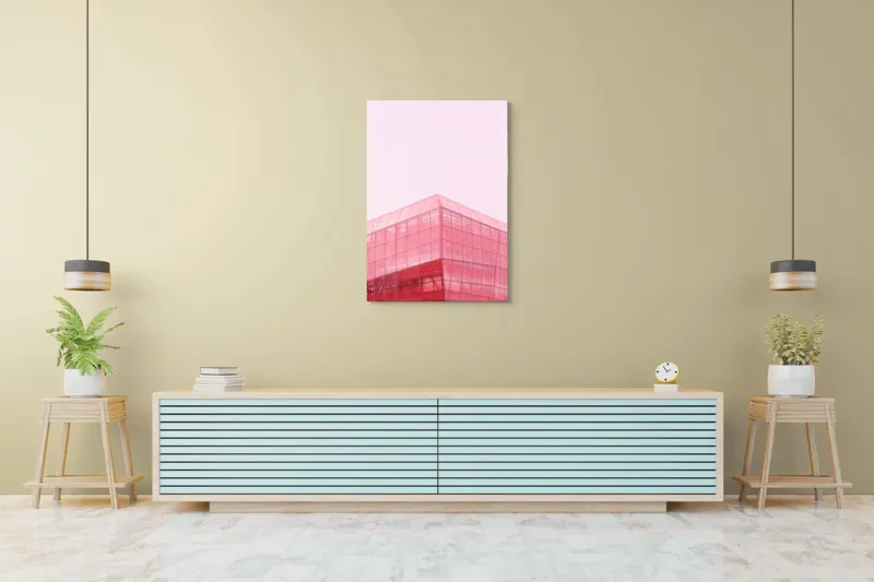 Tablou Canvas, "Geometria viselor în roz пастel", 70 x 100 cm – poza 5