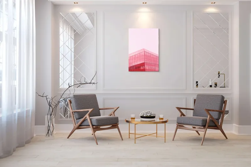 Tablou Canvas, "Geometria viselor în roz пастel", 70 x 100 cm – poza 8