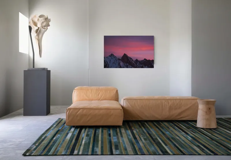 Tablou Canvas, "Splendoarea zăpezilor sub cer roz", 90 x 50 cm – poza 8