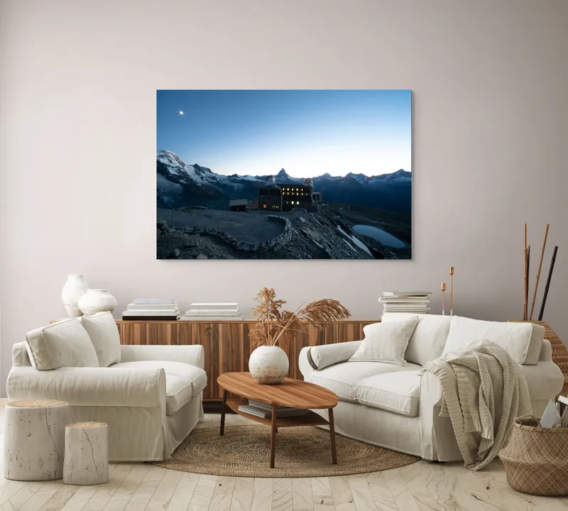 Tablou Canvas, Peisaj Alpin, , Multicolor, 150 x 100 cm – poza 3
