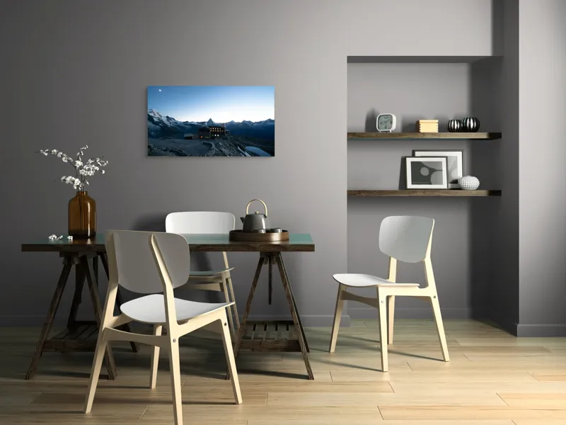 Tablou Canvas, Peisaj Alpin, , Multicolor, 90 x 50 cm – poza 3