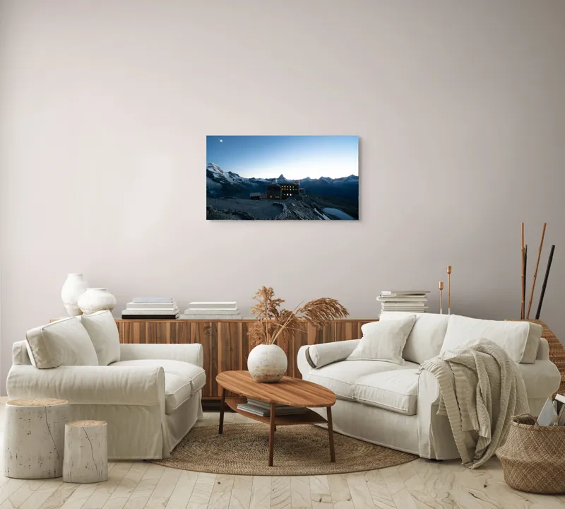 Tablou Canvas, Peisaj Alpin, , Multicolor, 90 x 50 cm – poza 4