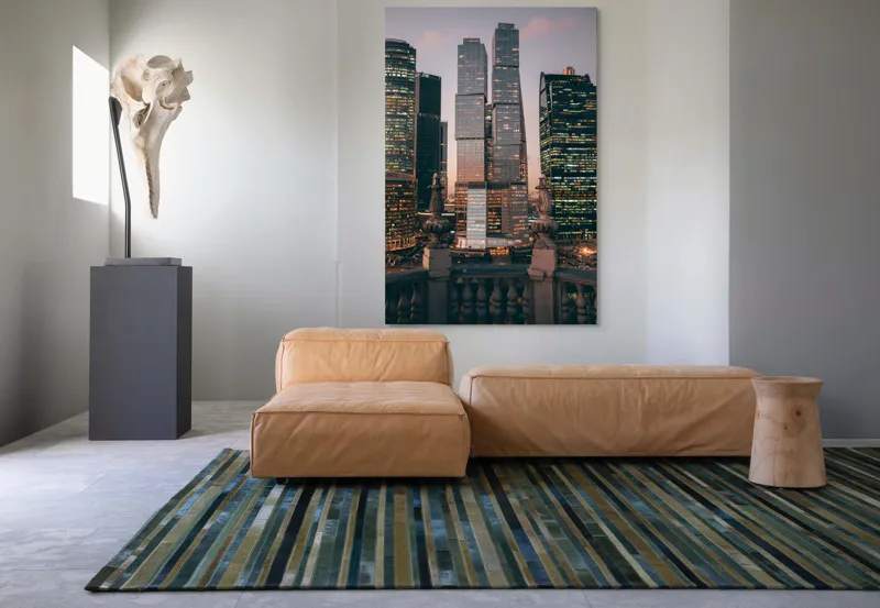 Tablou Canvas Turnuri de sticlă în amurg urban, peisaj oraș, 100 x 150 cm – poza 7