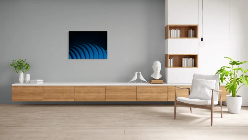 Tablou Canvas, "Umbrele unduitoare ale albastrului infinit", 100 x 70 cm – poza 6