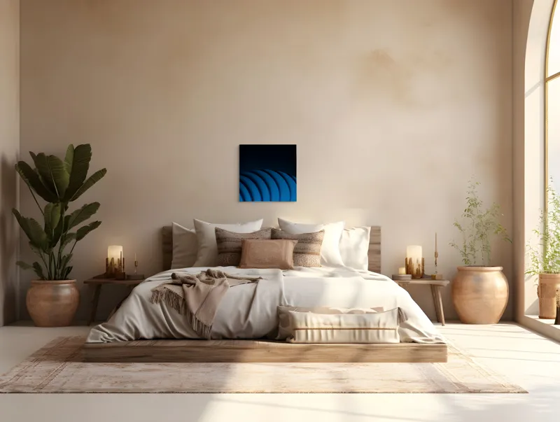 Tablou Canvas, "Umbrele unduitoare ale albastrului infinit", 50 x 50 cm – poza 5