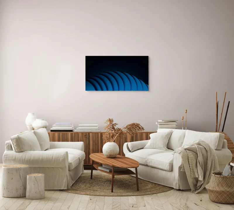 Tablou Canvas, "Umbrele unduitoare ale albastrului infinit", 90 x 50 cm – poza 4