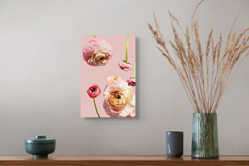 Tablou Canvas, "Splendoarea florilor de ranunculus pastelat", 26 x 39 cm – poza 5
