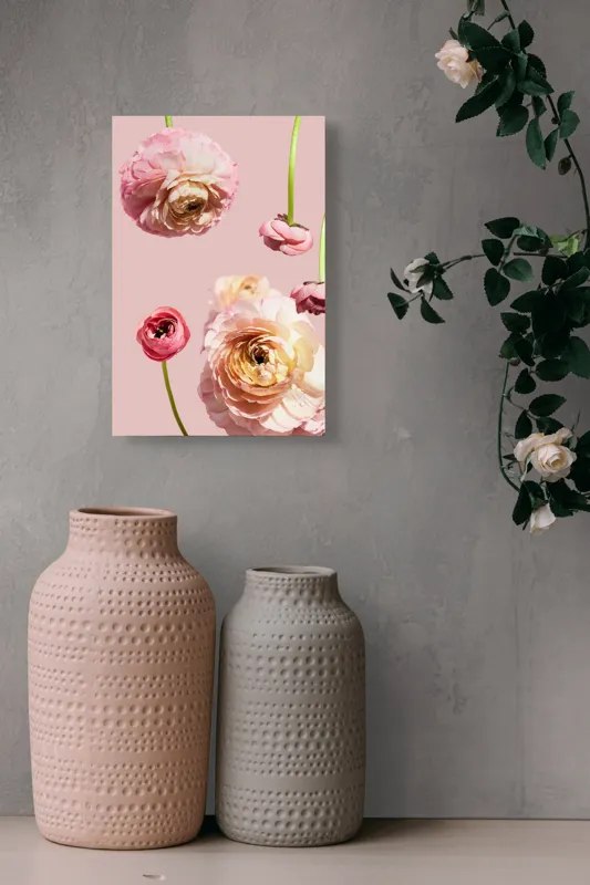 Tablou Canvas, "Splendoarea florilor de ranunculus pastelat", 26 x 39 cm – poza 6