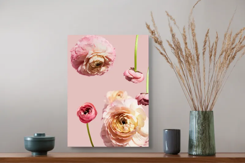 Tablou Canvas, "Splendoarea florilor de ranunculus pastelat", 39 x 54 cm – poza 3
