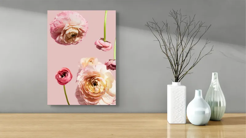 Tablou Canvas, "Splendoarea florilor de ranunculus pastelat", 39 x 54 cm – poza 4
