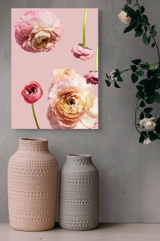 Tablou Canvas, "Splendoarea florilor de ranunculus pastelat", 39 x 54 cm – poza 6