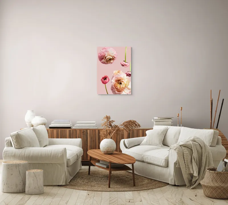 Tablou Canvas, "Splendoarea florilor de ranunculus pastelat", 50 x 70 cm – poza 4